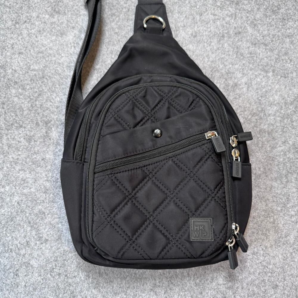 IHKWIP Sidekick Sling Backpack Black Nylon RFID Water Resistant Convertible